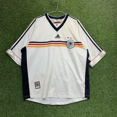 Vintage Adidas Germany Home Soccer Jersey Mens XL V Neck 1993 Sportswear 90s - Image 1 of 4