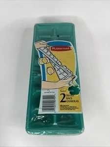 Rubbermaid Ice Cube Trays Vintage Plastic Green New NIP 1995 2 Trays USA Cool - Picture 1 of 3