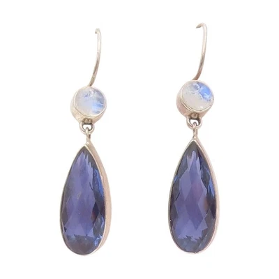 925 纯银复古耳环 NICKY BUTLER Lapis Lazuli 悬垂 EG13947 — 第 1/4 张图片