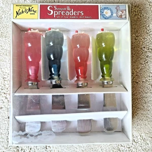 VTG Nick & Nora Soda Fountain Spreaders Boston Warehouse 2000 4 pc Model 12695 - Picture 1 of 9