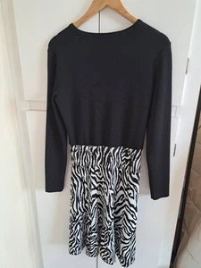 Lipsy London Dress, Size 14 Black Long Sleeved Top With Black And White Bottom. - Picture 1 of 4