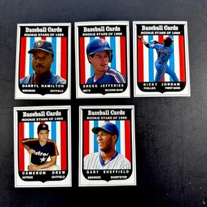 1989 Baseball Cards Magazine HAND CUT (5 Card Lot) SHEFFIELD JEFFERIES JORDAN - Picture 1 of 7
