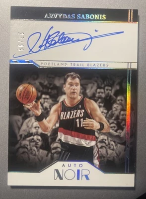 2020-21 Panini Noir Arvydas Sabonis Auto #'ed 27/99 - Image 1 of 3