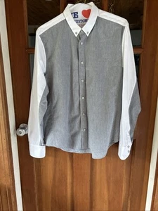Rag & Bone Hemd Herren L weiß grau Knopfleiste Langarm Oberhemd - Bild 1 von 13