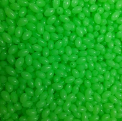 FFT 100 See Angeltackle 10 mm x 7 mm Oval Lumonius Leuchten im Dunkeln Rig Perlen Strand Kabeljau