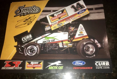 Tony Stewart Rush Truck Centers Signed outlaw Hero Card Autograph RARE Cover