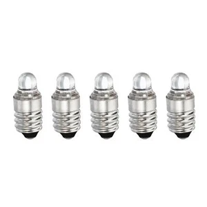 1Set/5Pcs E10 Screw Base LED Flashlight Bulbs DC 3V Mini Lights White - Picture 1 of 7