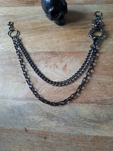 JAXX ~ black Metal Keychain Belt Loop Clothing Accessory Goth Punk Biker Skater - Picture 1 of 10