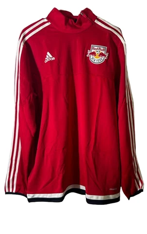 Adidas Men's New York Red Bulls Pullover Zip Jacket Red Medium Cover