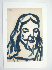 Norbert Fleischer Maler Original Zeichnung Kunstwerk Unikat Einzelstück signiert - Bild 1 von 8