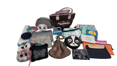 Lot of Bags Kids Purse Girls Wallet Coin Bag Play Time Make Up Holders Totes - Image 1 of 4