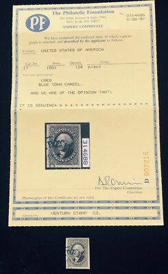 U.S: USED #17 12¢ BLACK CV $325 - Image 1 of 3