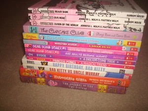 Girls Kids Book LOT Babymouse My Little Pony Bad Kitty Dear Dumb Diary Princess - Picture 1 of 11