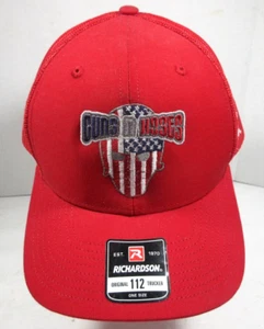 Richardson original 112 trucker Guns N Roses red hat cap police firemen theme - Picture 1 of 14