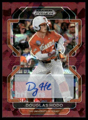 2022 Panini Prizm Draft Picks #PDP167 Douglas Hodo Auto Burgundy Cracked Ice - Image 1 of 2
