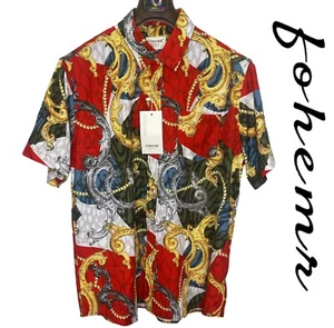 *Neu mit Etikett* Fohemr Hemd Regular Fit Gr. Large Knopfleiste Kurzarm Barock Bunt - Bild 1 von 5