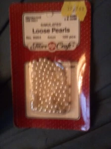 FIBRE CRAFT SIMULATED LOOSE PEARLS NO 8964 4MM 100 PIECES - Picture 1 of 1