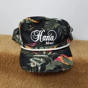 De Colección Hana Maui Floral Snapback Cuerda Sombrero Gorra San Sol Aspecto Raro - Imagen 1 de 7