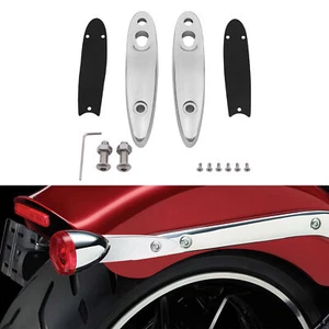 Chrome Turn Signal Extension License Plate Kit Fit For Harley Softail FLFB 00-UP - Picture 1 of 12