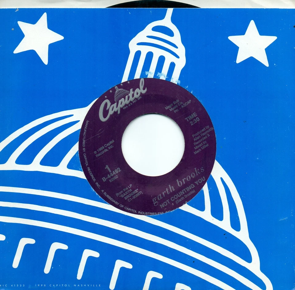 GARTH BROOKS -NOT COUNTING YOU / COWBILL BILL          (VG+) - Image 1 of 1