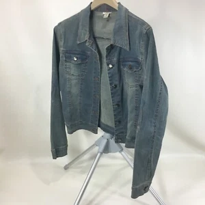 Vintage Lapis Jeansjacke mit verwaschener "Springtime Jukebox" Gr. M - Bild 1 von 14