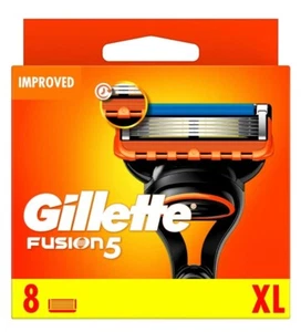 Gillette Fusion 5 XL Blades New Blades 8 Pack Cartridges Microfin Guard Genuine