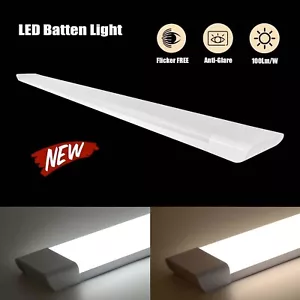 Premium LED Batten Linear Tube Light Ceiling Surface Mount 1FT 2FT 3FT 4FT 5FT - Foto 1 di 8