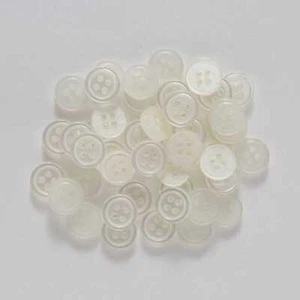 100pcs Pearl Resin button Sewing Scrapbooking Clothing Handmade Decor 10-15mm - Picture 1 of 19