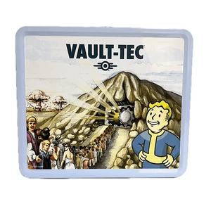 Fallout 4 Vault-Tec Tin Tote Rekwizyt Replika Pudełko na lunch Metal Kolekcjonerskie ZOBACZ ZDJĘCIA - Zdjęcie 1 z 10