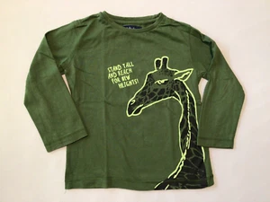 attention Langarmshirt Junge Gr. 92/98 grün Giraffe - Bild 1 von 3