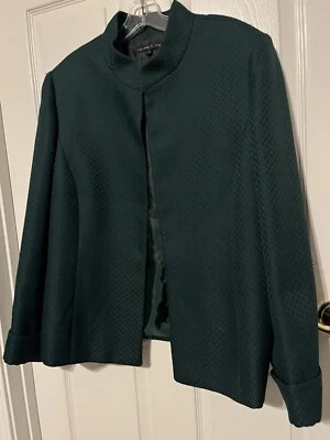 Chaqueta Blazer Preston & York Mujer Verde Manga Larga Talla 18 Vacaciones Navidad Foto 1 de 4
