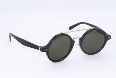 CELINE CL 41442/F/S 0861E HAVANA FRAMES GOLD AUTHENTIC SUNGLASSES 47-22 - Image 1 of 4