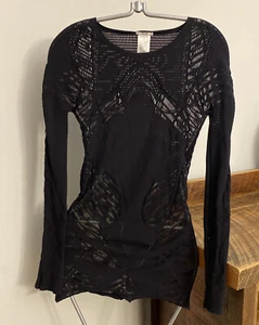 Wolford Net Lace Black Top Size Small SP 160/90 - Picture 1 of 5