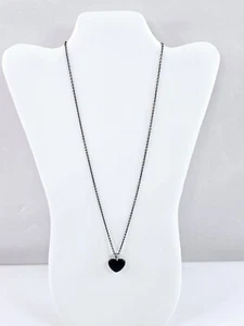 Pandora Mi Amor Negro Ónix Corazón Colgante Collar Esterlina 925 ALE 31" 80 cm - Imagen 1 de 16