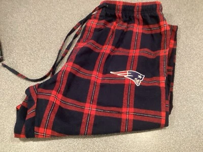 Pantalones de franela grandes de los New England Patriots de la NFL para hombre salón rojo y azul marino a cuadros Foto 1 de 4