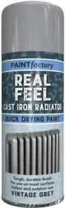 Paint Factory Real Feel Cast Iron Vintage Grey Radiator Spray Paint 400ml - Picture 1 of 1