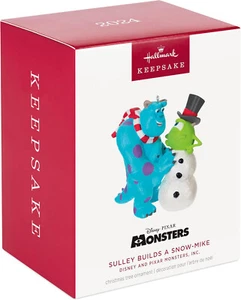 NEU Monsters Inc. Hallmark Keepsake Sulley baut ein Schnee-Mike - 2024 - Bild 1 von 12