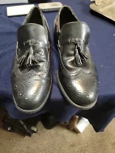 O SULLIVAN 370 SCHWARZE LEDER OXFORD SCHUHE GRÖSSE 11,5 - Bild 1 von 12
