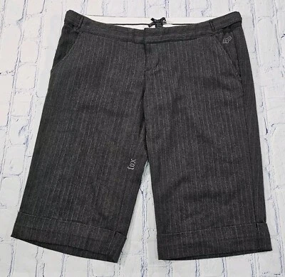 Bermudas largas Fox Racing gris carbón rayas talla 9 Foto 1 de 4