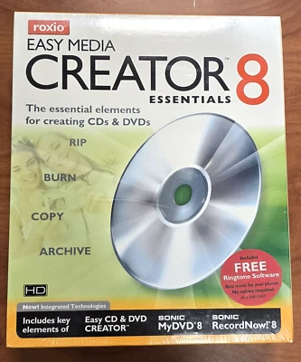 Roxio Easy Media Creator 8 New Sealed For Windows - Image 1 of 4