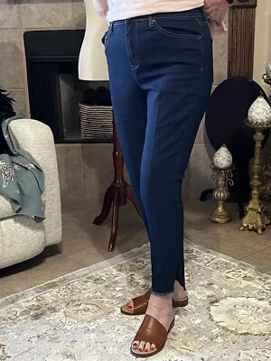 Pantalones de mezclilla ajustados al tobillo Nanette Lenore azul oscuro talla 10 Foto 1 de 3