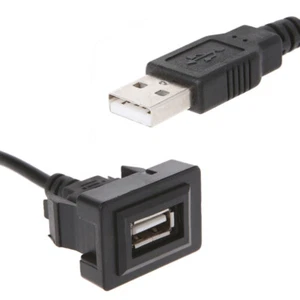 1* Dashboard Flush Mount USB Male to Female Extension Cable Adapter For Toyota - Foto 1 di 12