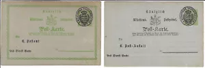 Germany: Wurttemberg: 1870; Special Postal Stationery 2 overprint, EBA076 - Picture 1 of 2