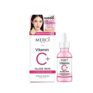 Merci Vitamin C Glass Skin & Poreless Serum Skin hydrated restored Smoother skin - Picture 1 of 10