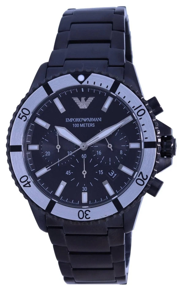 EMPORIO ARMANI AR-80050 Quartz Wristwatch Works Men 5902