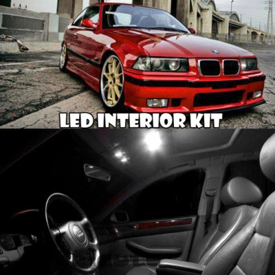 For 92-98 BMW E36 3-Series Interior LED Xenon Light Canbus 5050 Bulb Kit QTY 17 - Image 1 of 4