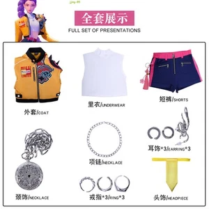 Costume cosplay K-Pop: Demon Hunter Mira Rumi Zoey vestito abbigliamento set completo tuta - Foto 1 di 23