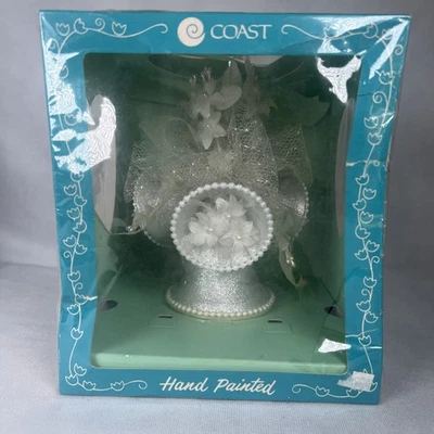 Campanas plateadas pintadas a mano vintage de aniversario de la costa nuevas en caja Foto 1 de 4