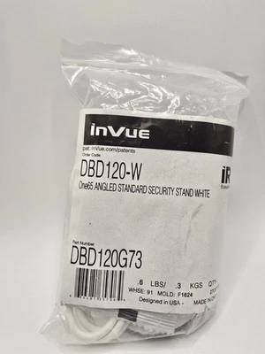 InVue One65 Angled Standard Security Stand (White) DBD120-W - Image 1 of 3