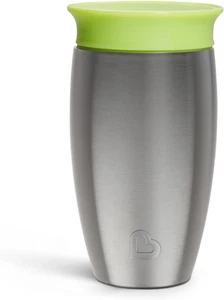 Munchkin Miracle 360 Spill-Proof Stainless Steel Sippy Cup – 10Oz/296Ml – Green - Picture 1 of 12